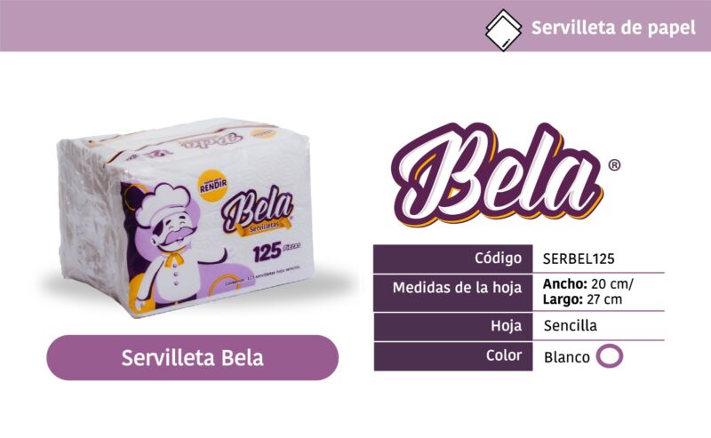 Servilletas Bela 125 piezas