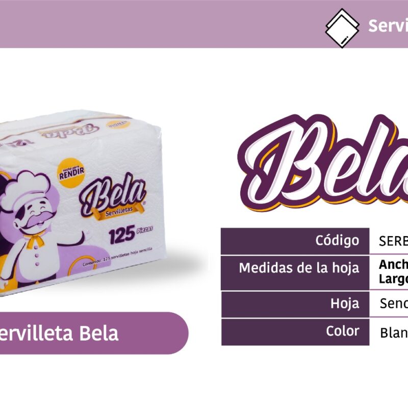 Servilletas Bela 125 piezas