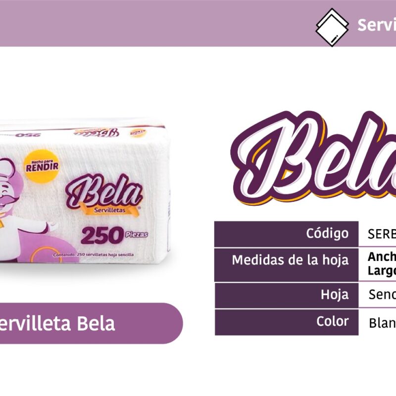 Servilletas Bela 250 piezas