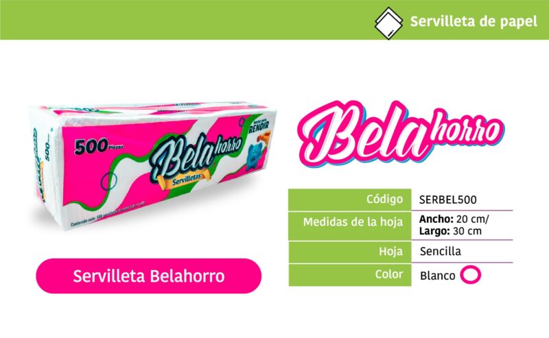 Servilleta Belahorro 500 piezas