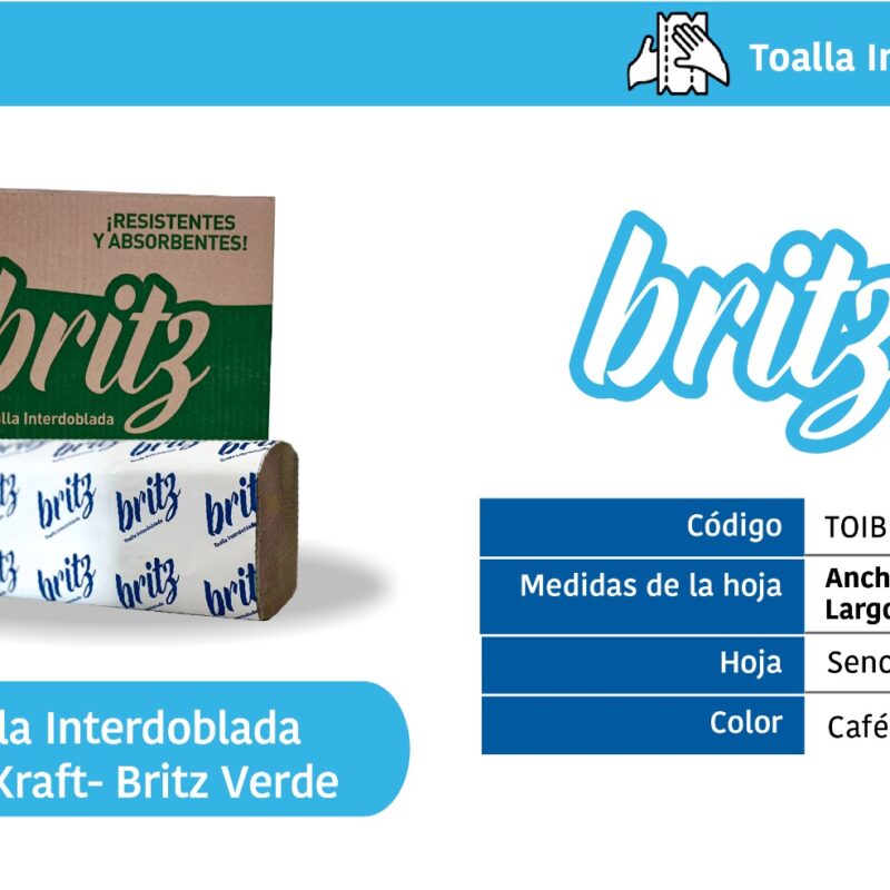Toalla Interdoblada Semikraft Britz Verde