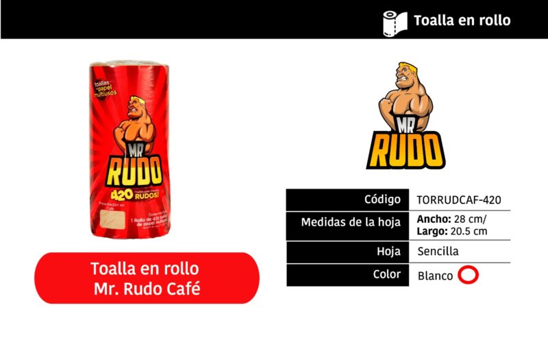 Toalla en Rollo Mr.Rudo Café