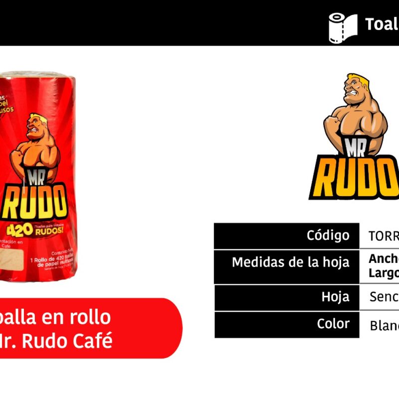 Toalla en Rollo Mr.Rudo Café