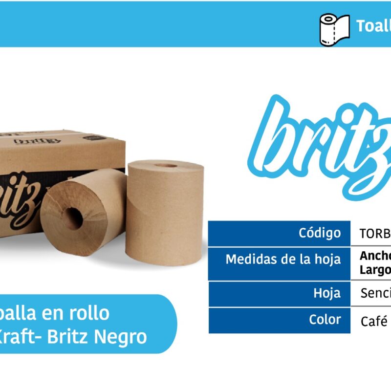 Toalla En Rollo Semikraft Britz Negro