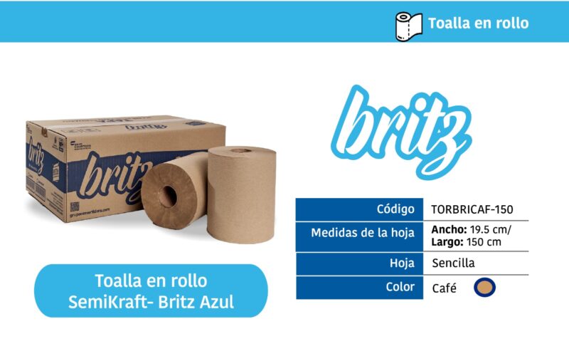 Toalla en Rollo Semikraft Britz Azul